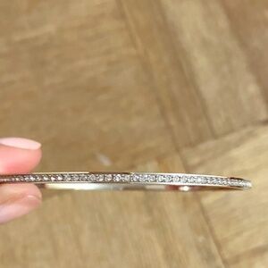 Swarovski Clear Crystal Channel Set Bangle Bracelet